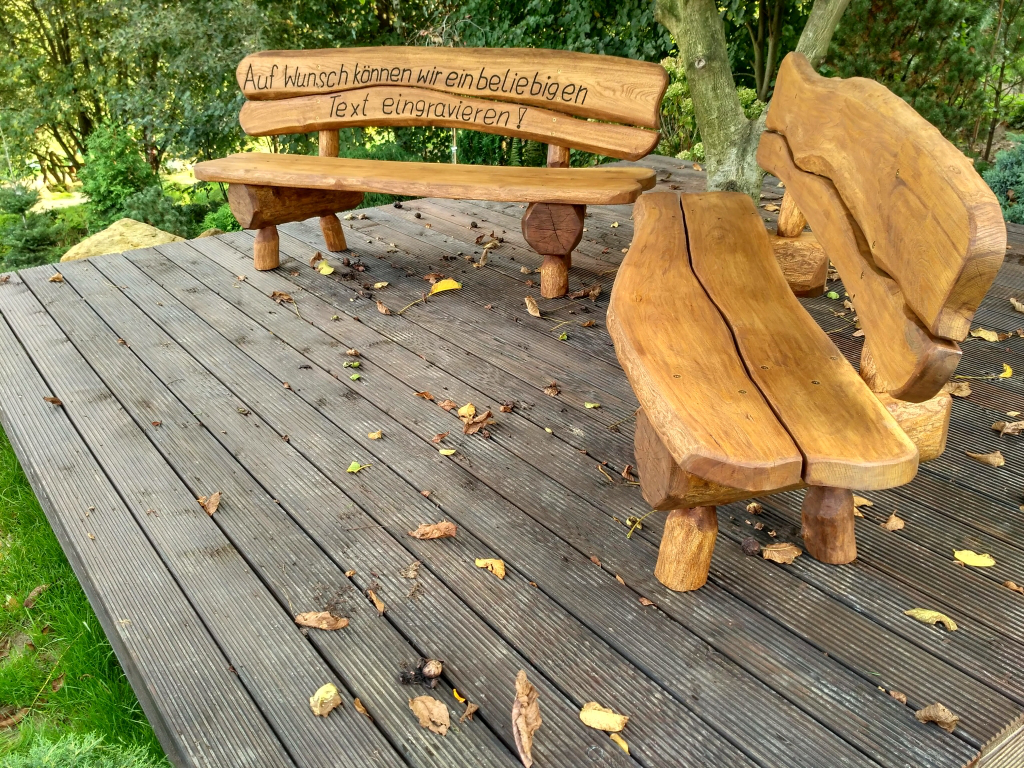 Gartenmöbel Holzbank Gartenbank Parkbank Gravur Massivholz